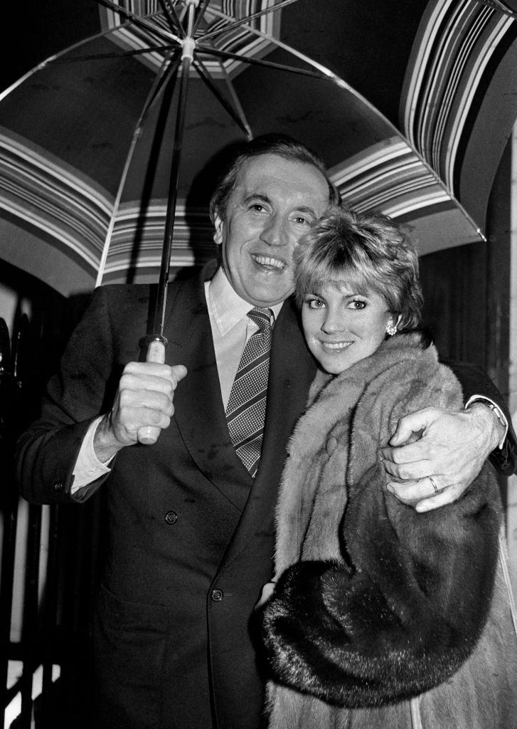 Lynne Frederick with her second husband David Frost in London, 1981.