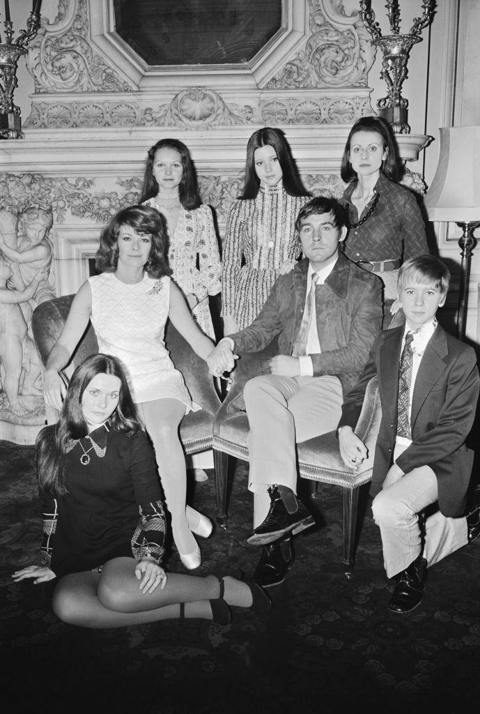 Lynne Frederick with the cast of Nicholas and Alexandra, 1971.