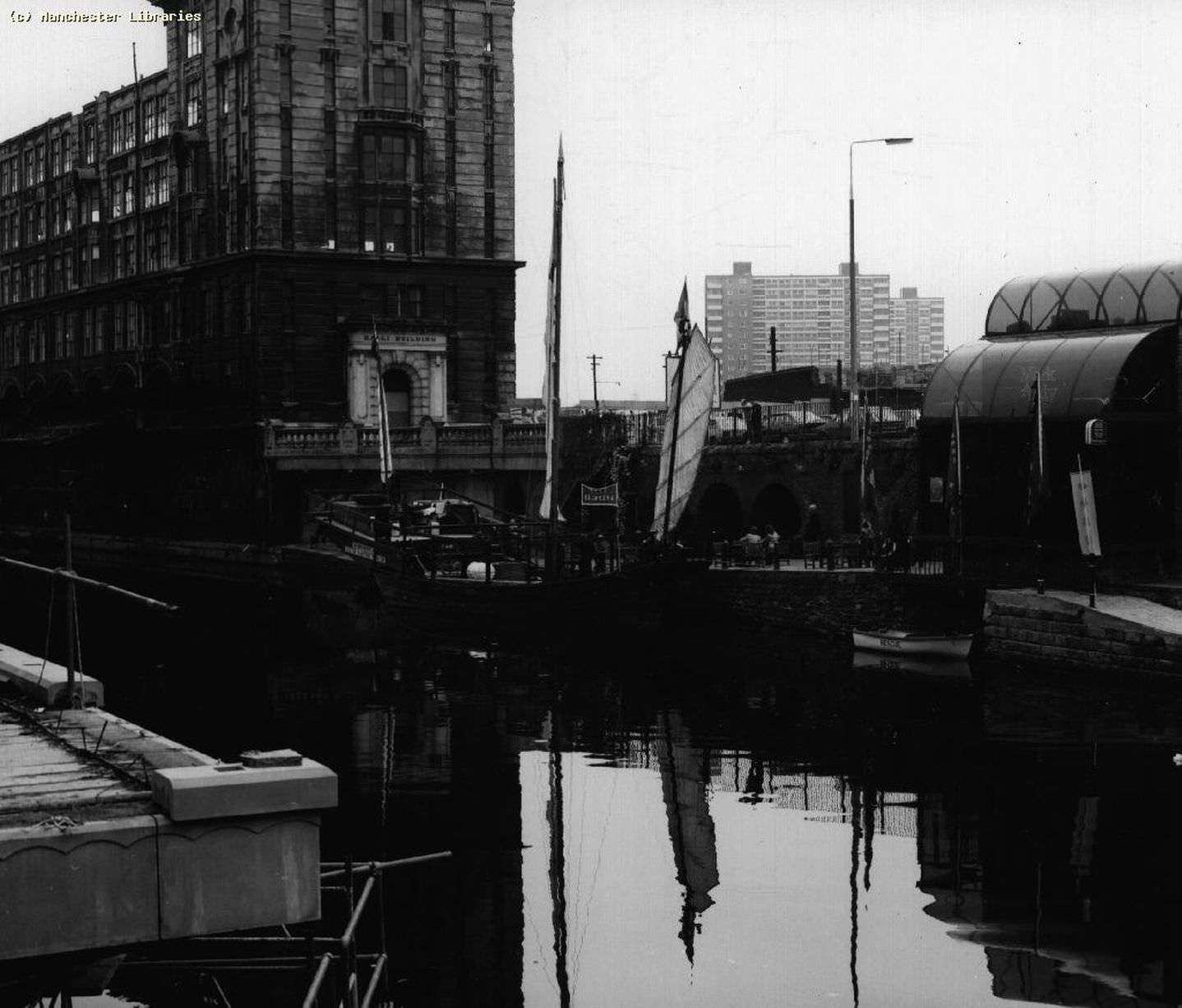 Chinese Junk on the River Irwell near the Mark Addy pub