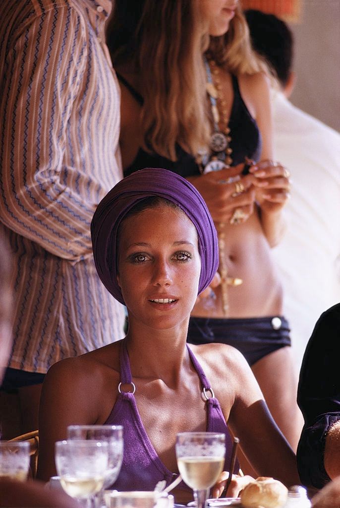 Marisa Berenson in Capri, September 1968.
