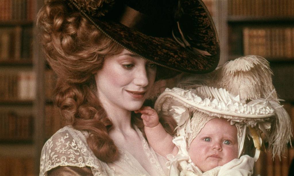 Marisa Berenson on the set of Barry Lyndon, 1975.