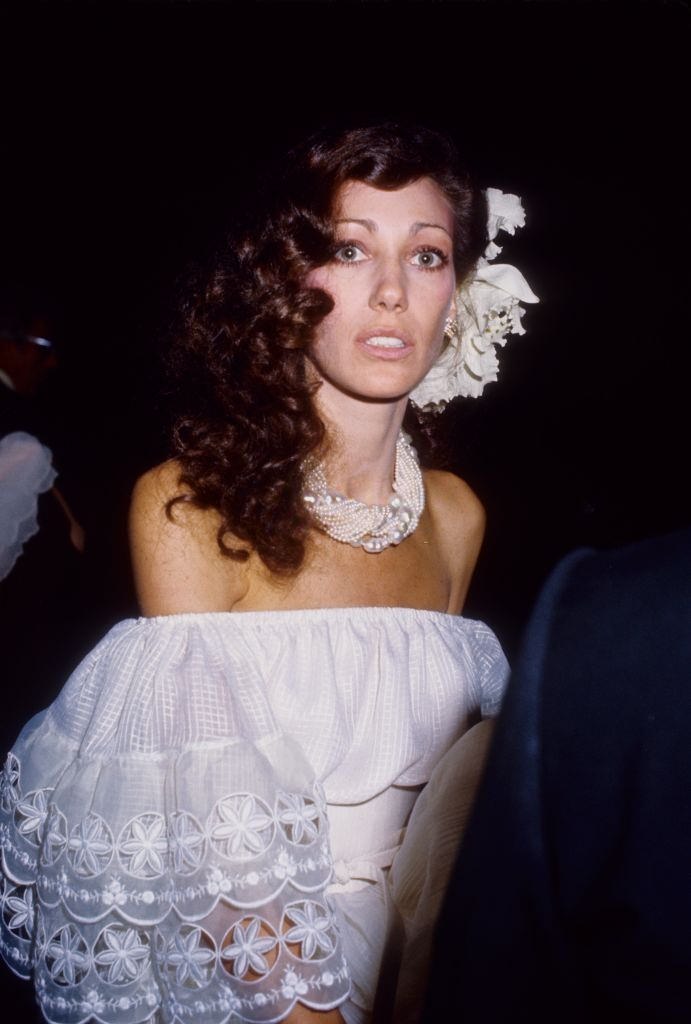 Marisa Berenson at her wedding to rivet manufacturer James Randall on November 21, 1976 at their home in Beverly Hills.