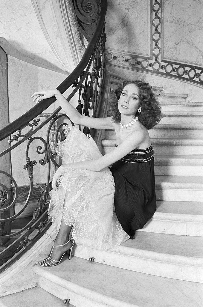 Marisa Berenson at Musee Jacquemart-Andre or she will shoot his next film, 'Desire', 1980.