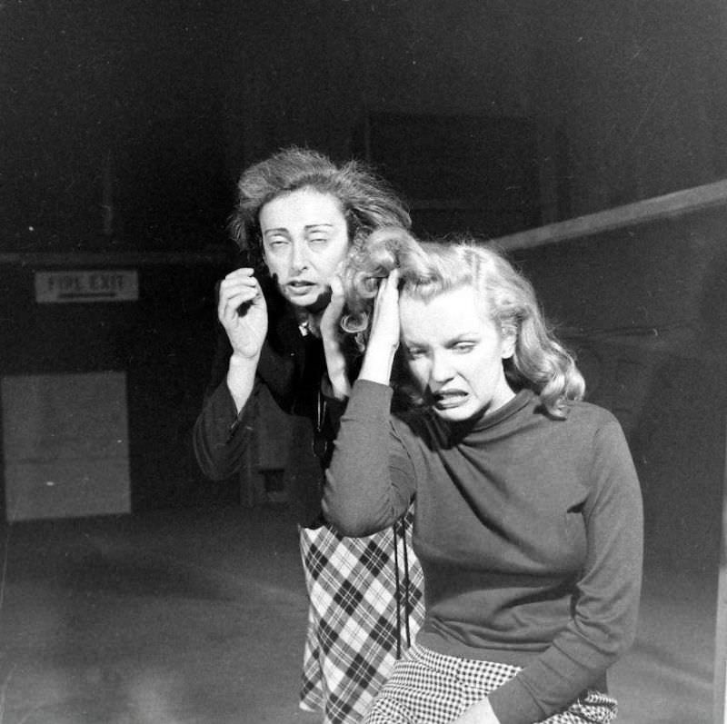 Marilyn Monroe During a Training Session with her Acting Coach in 1948