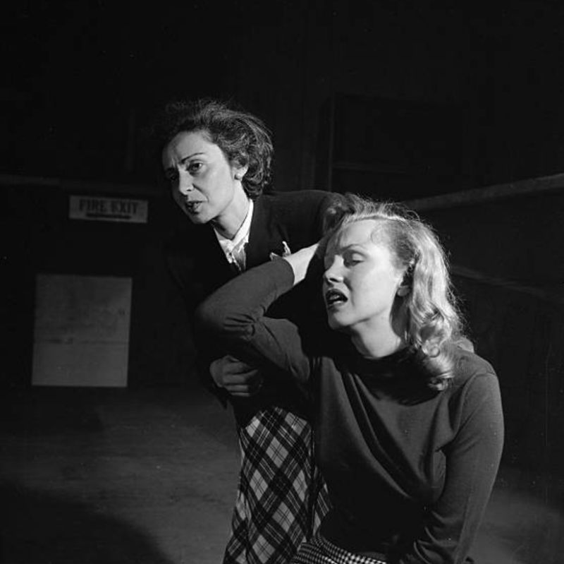 Marilyn Monroe During a Training Session with her Acting Coach in 1948