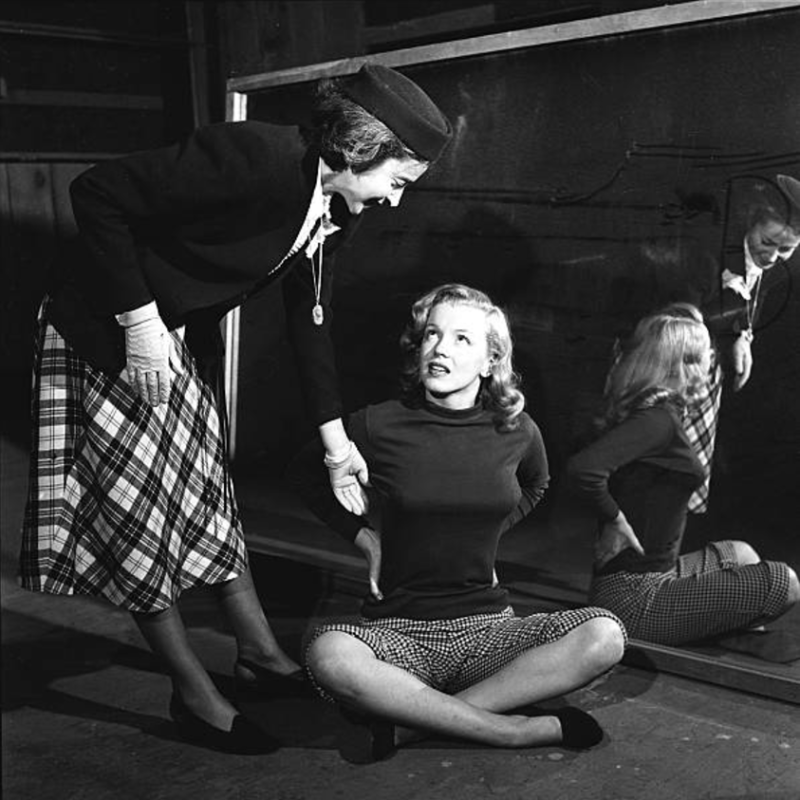 Marilyn Monroe During a Training Session with her Acting Coach in 1948