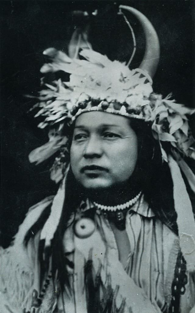 Unknown Native American with an ornate headdress