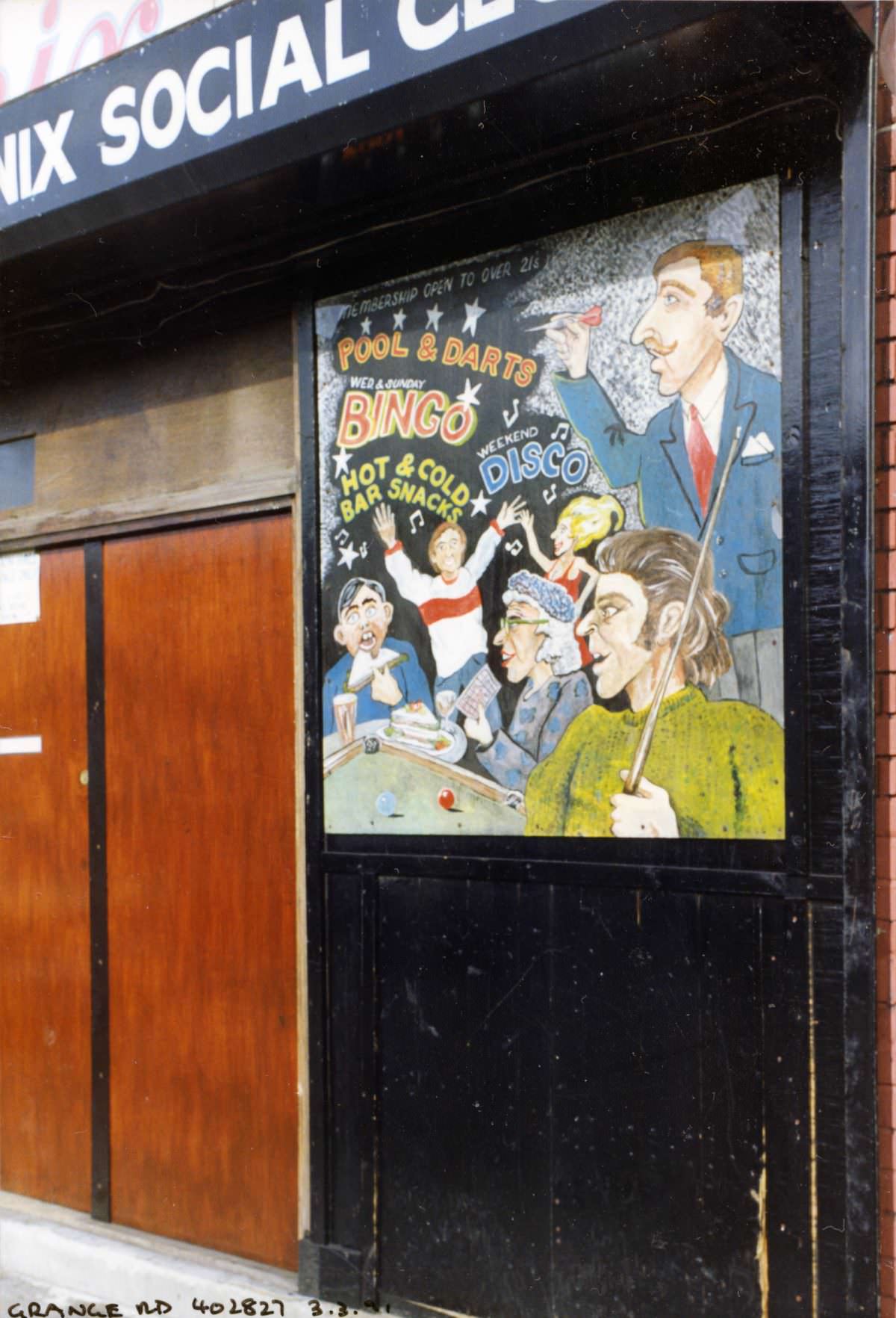 Social Club, Grange Road, Plaistow, Newham, 1991
