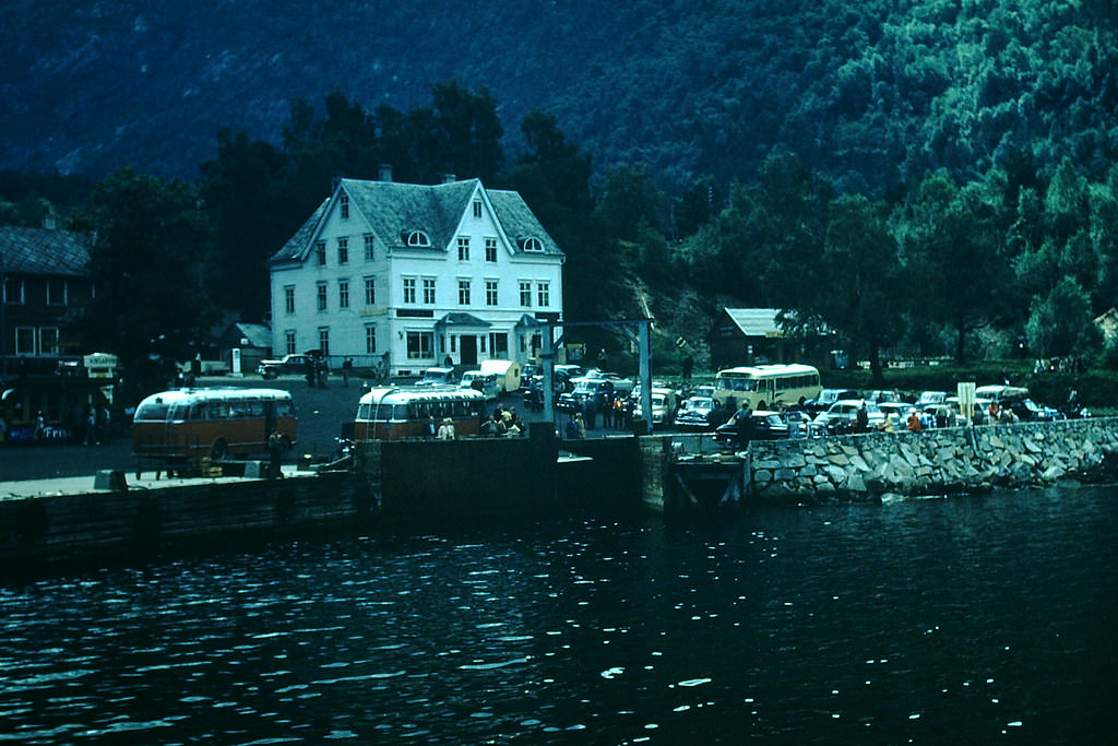 Kinsarvik Waiting to Load, Norway, 1954