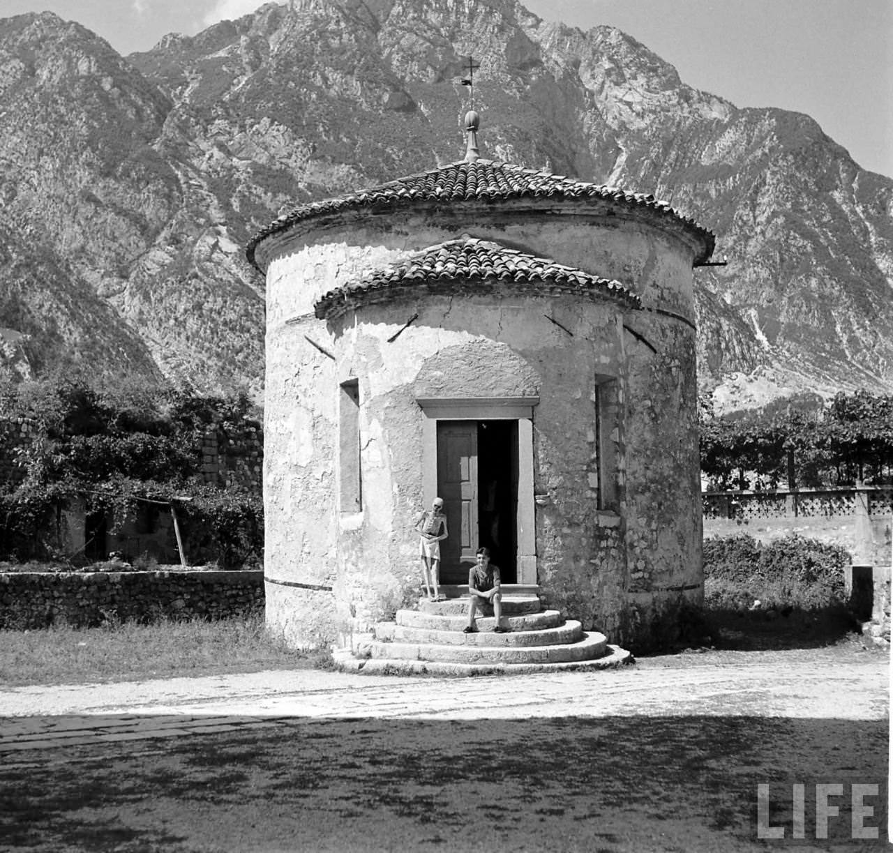 People Living with a Normal Life with Mummies in Venzone, Italy in 1950