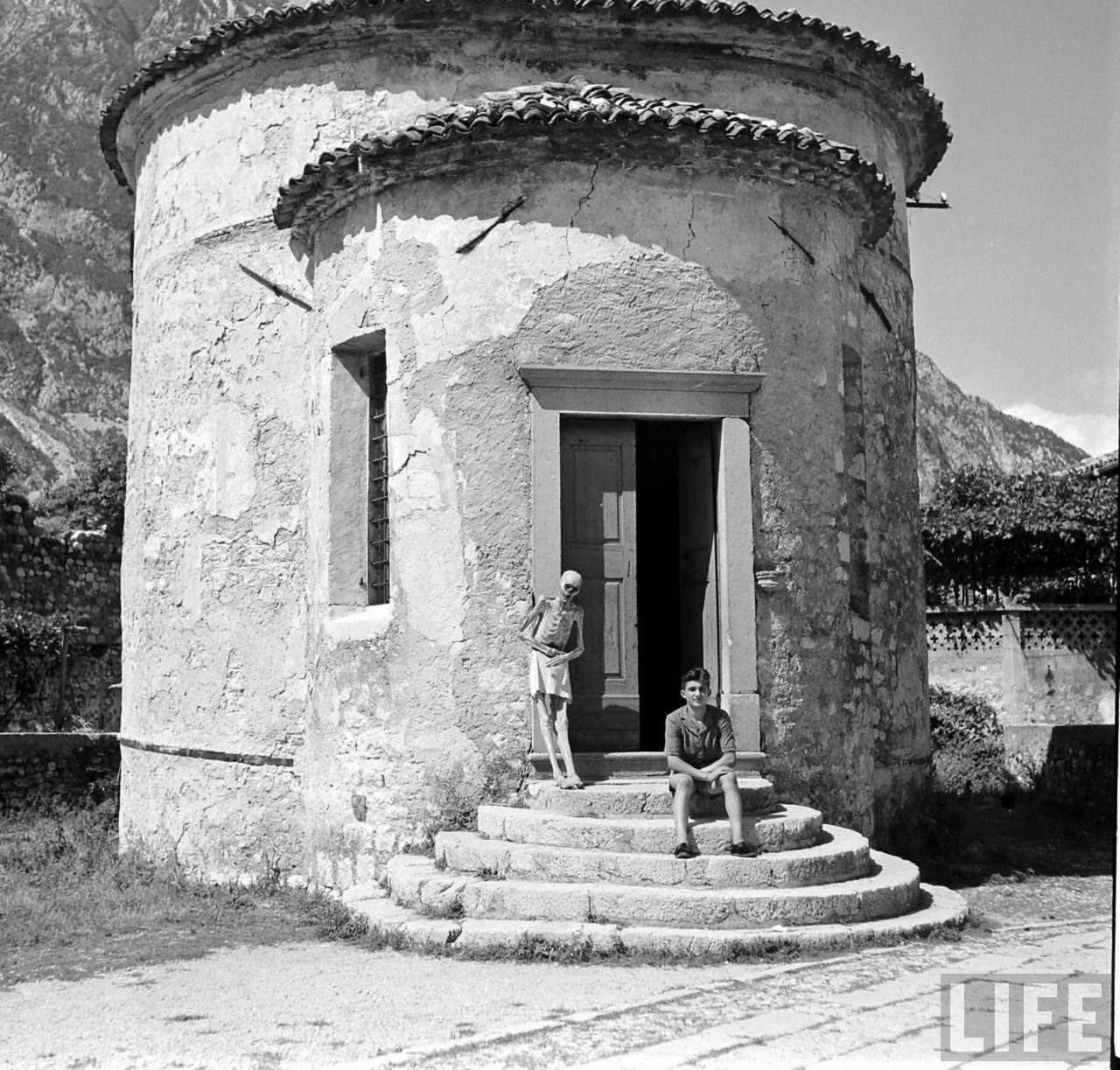 People Living with a Normal Life with Mummies in Venzone, Italy in 1950