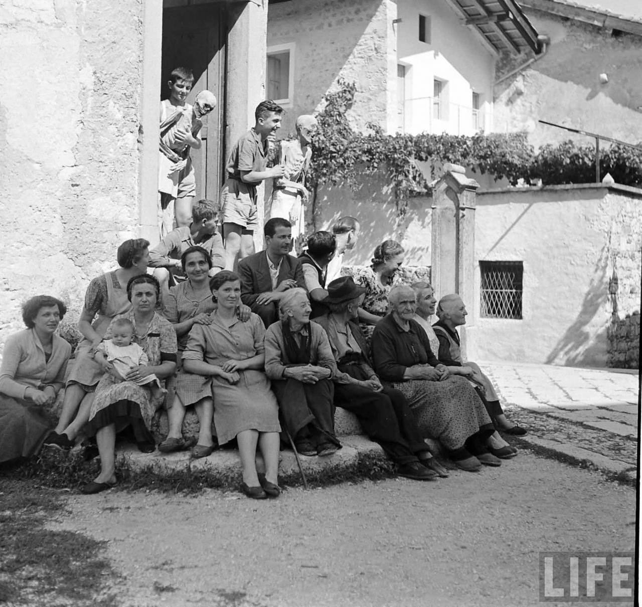 People Living with a Normal Life with Mummies in Venzone, Italy in 1950