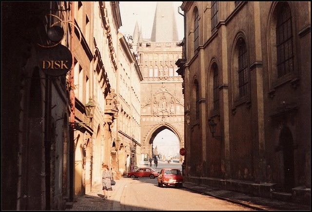 Karlovy Trida looking towards the Bridge Tower