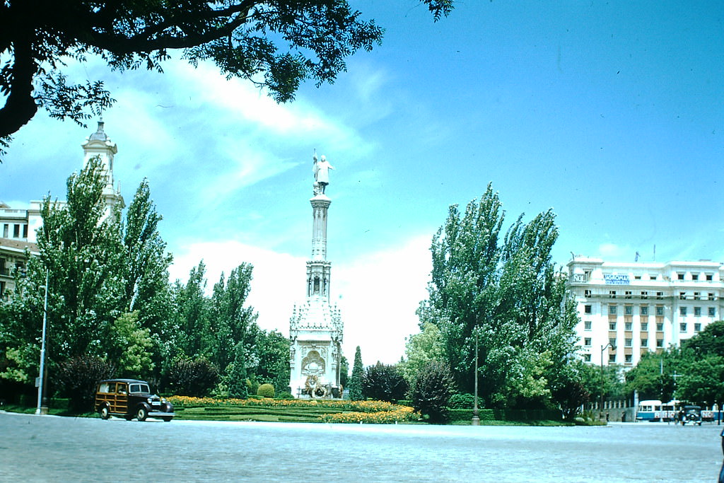 Plaza De Columbus. Madrid, Spain, 1954