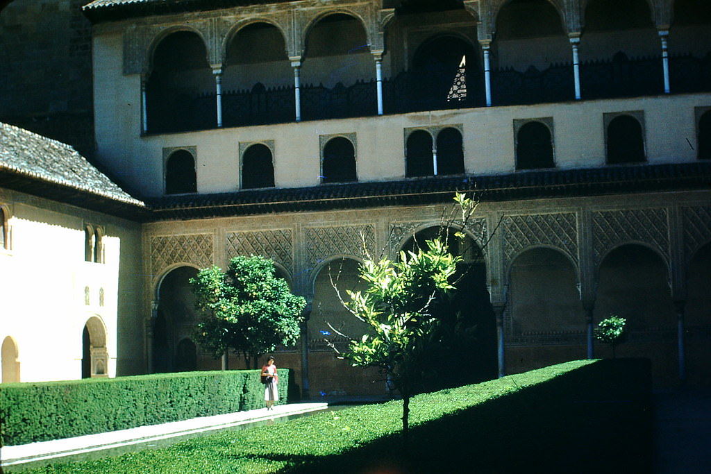 1954- Spain- Courtyard Alhambra- Granada