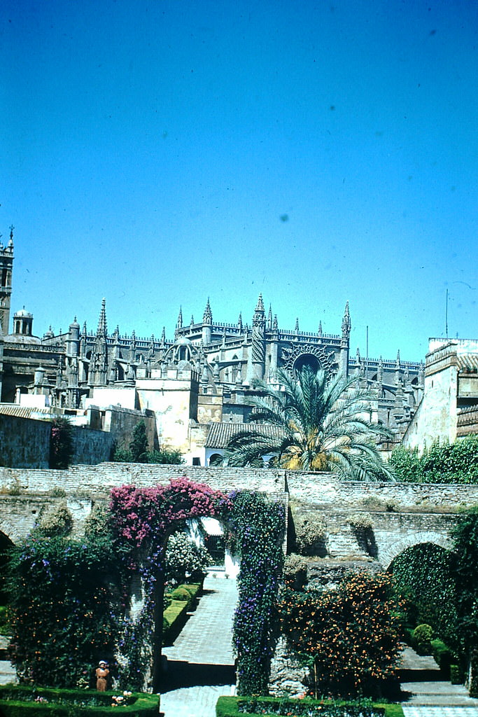 Courtyard, Alcazar, Spain, 1954