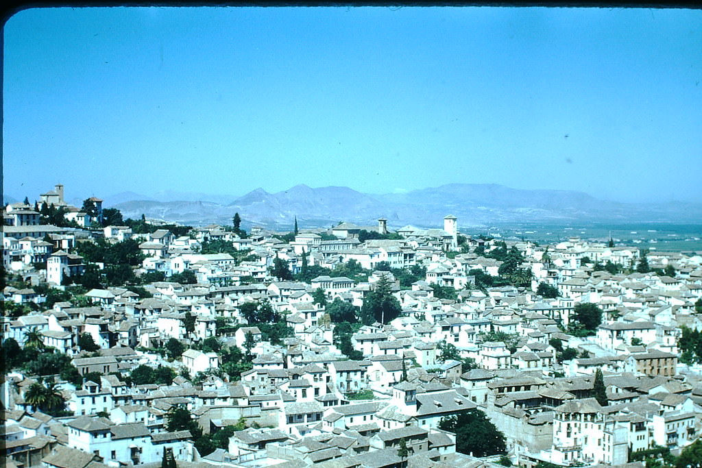 Old Granada from Alhambra, Spain, 1954