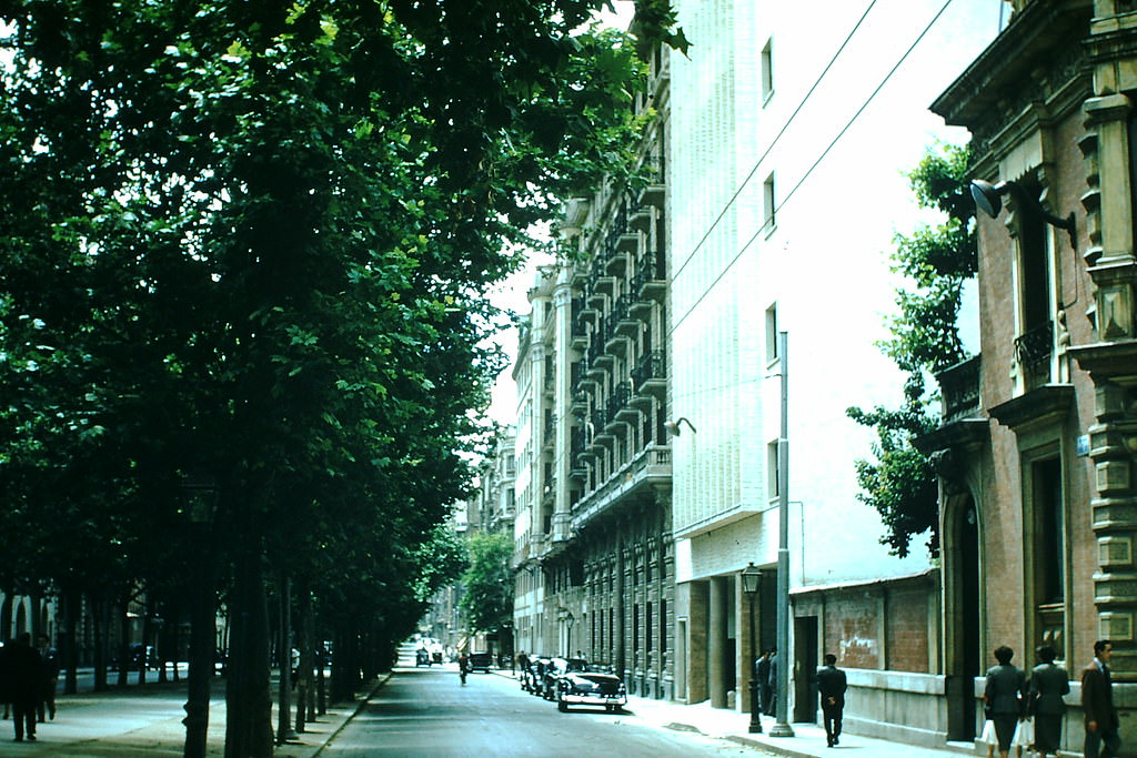 Calle General Mola- Most Aristocratic St. Madrid, Spain, 1954