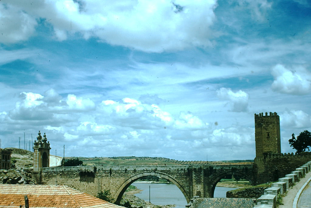 Roman Bridge to Toledo, Spain, 1954