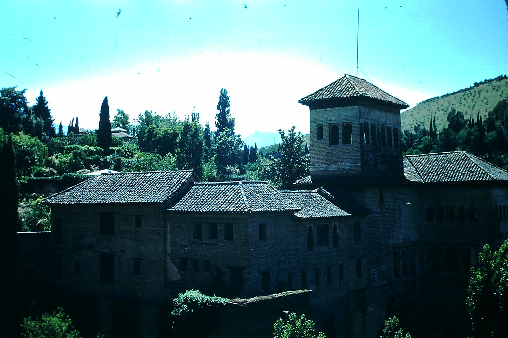 Snow-capped Mts from Alhambra, Spain, 1954