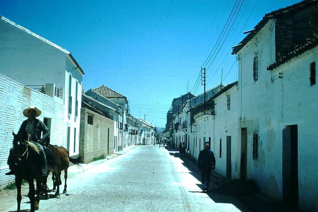 Typical Village Street nr Cordoba, Spain, 1954