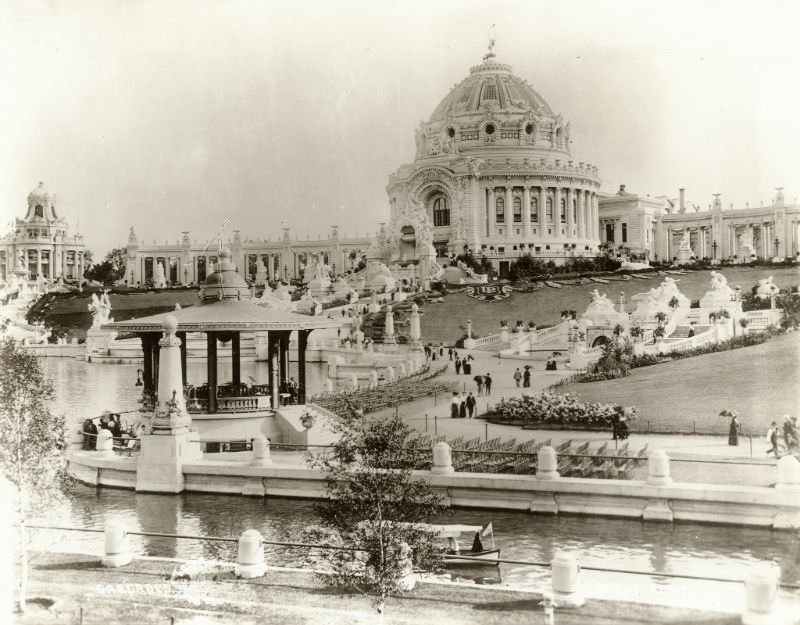 Festival Hall, Cascades and Lagoon at the 1904 World's Fair seen from the northwest, 1904