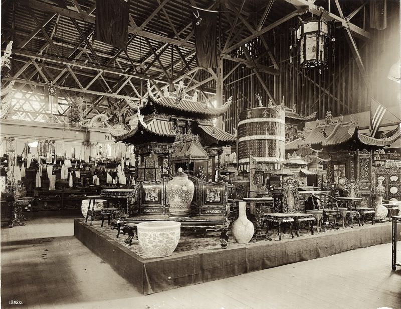 The Chinese exhibit in the Palace of Manufactures at the 1904 World's Fair, 1904