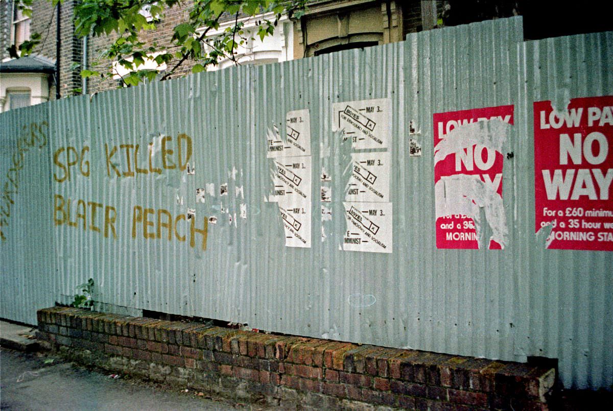 Another row of tinned-up houses in Stoke Newington 1979