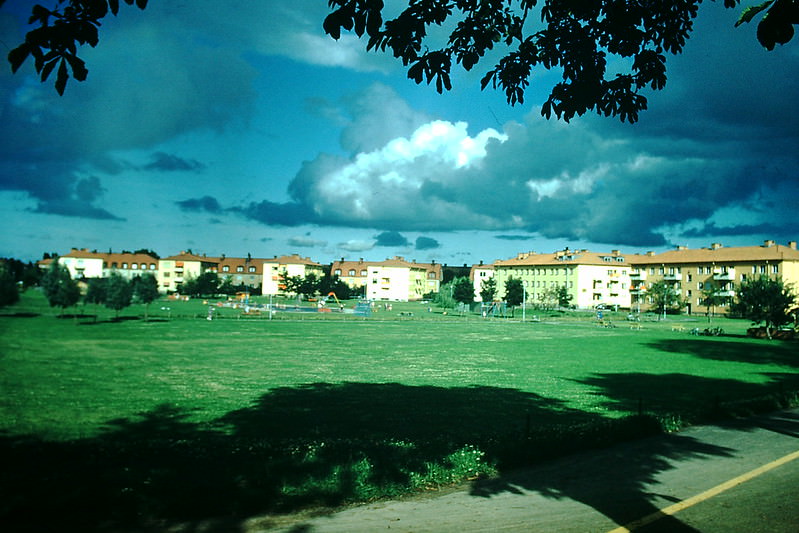 Housing Project and Park in Norrkoping, Sweden, 1954