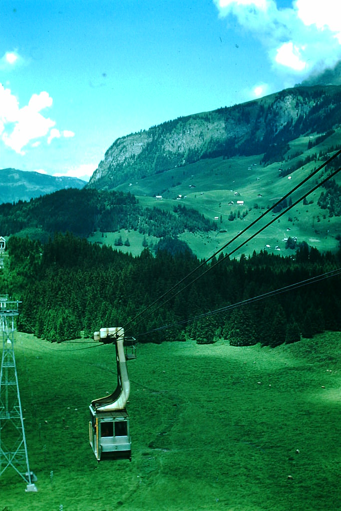 Car to Trubsee, Switzerland, 1954