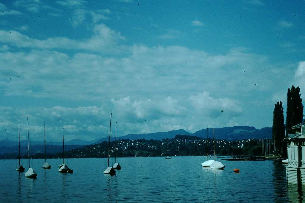 Zurich Homes on Waterfront, Switzerland, 1954