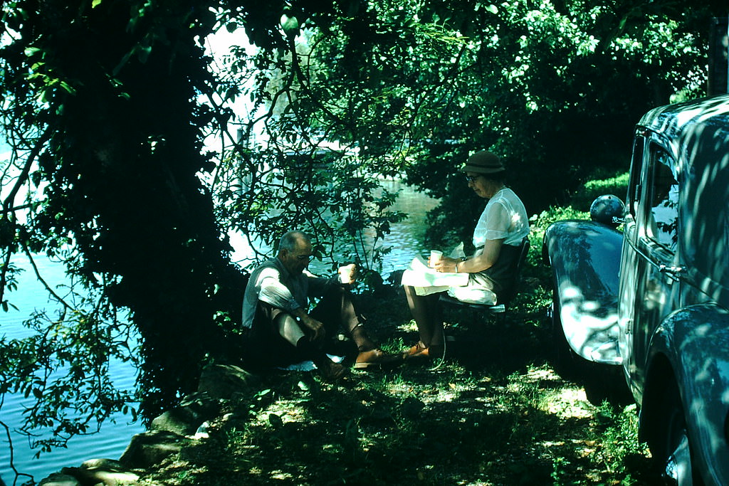 Picnic on Zugersee, Switzerland, 1954