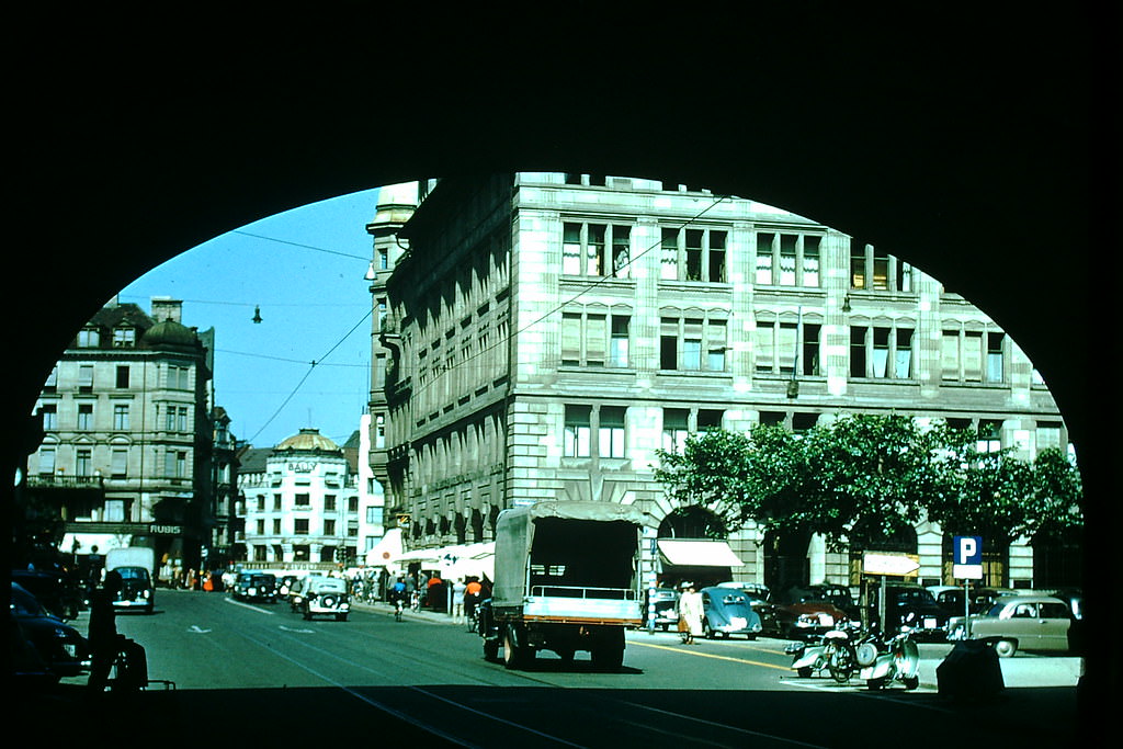 Traffic Mirrors, Interlaken, Switzerland, 1954