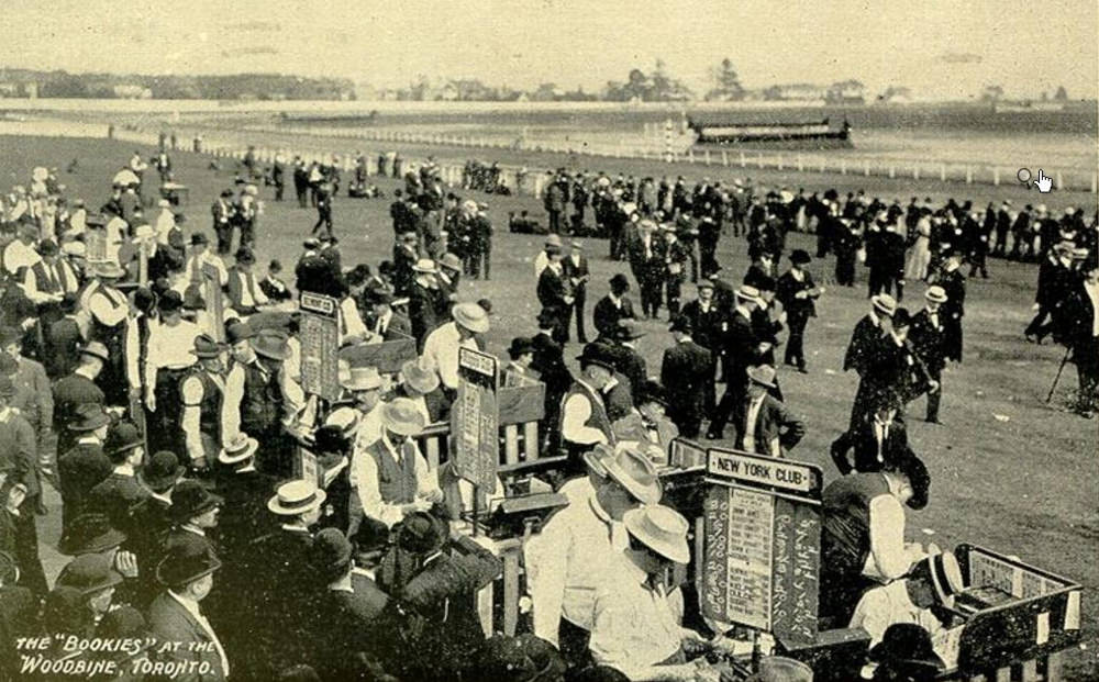 Bookies at Woodbine Race Track (original), 1907