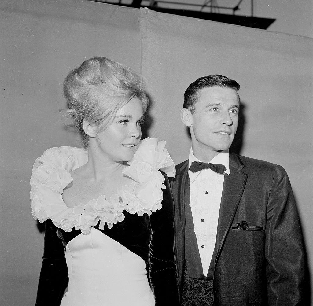 Tuesday Weld with Roddy McDowall attend an event in Los Angeles, 1962.