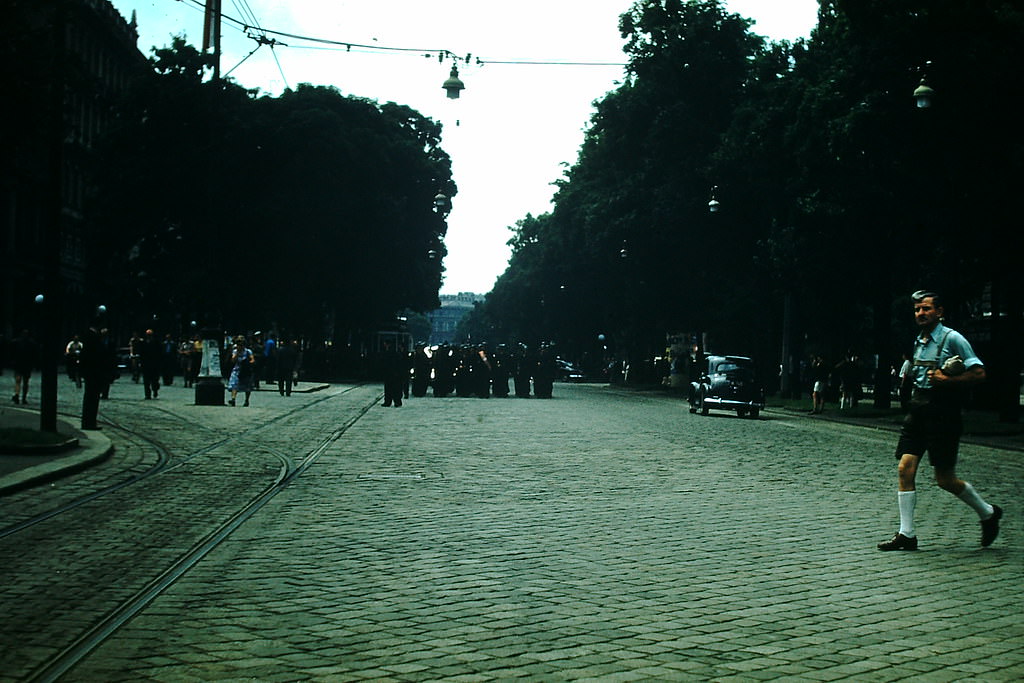 Austrian Police Band and Police, Vienna, 1953