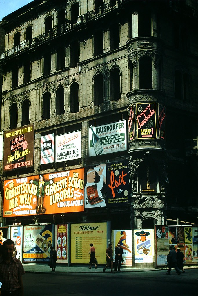 A Bomb Damaged building, Vienna, 1953