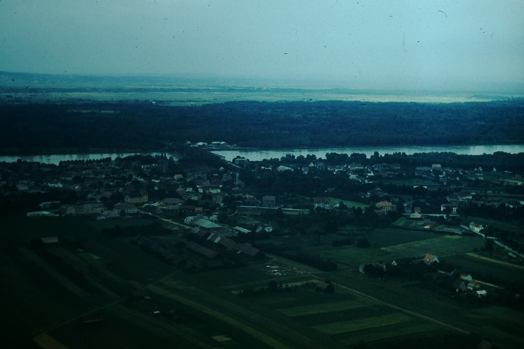 Bridge over Danube, Vienna, 1953