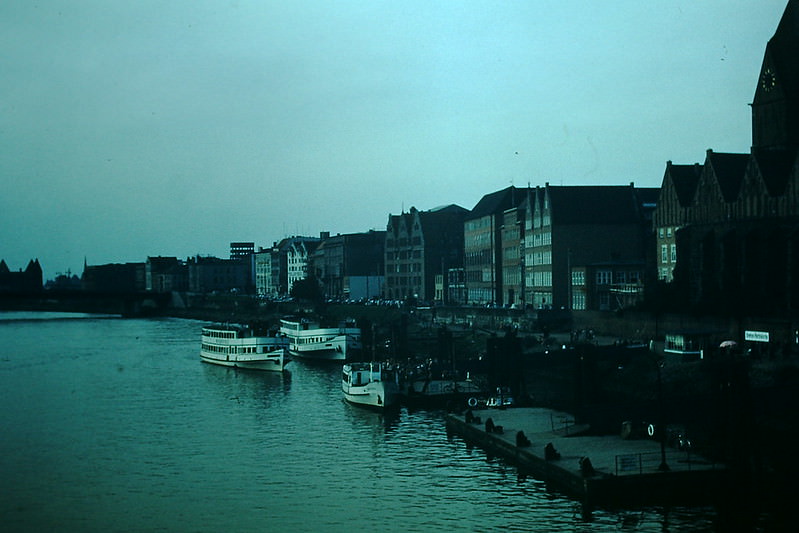 Weser River, Bremen, 1954