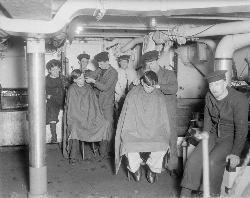 Historical Photos show Soldiers getting Haircuts during World War I