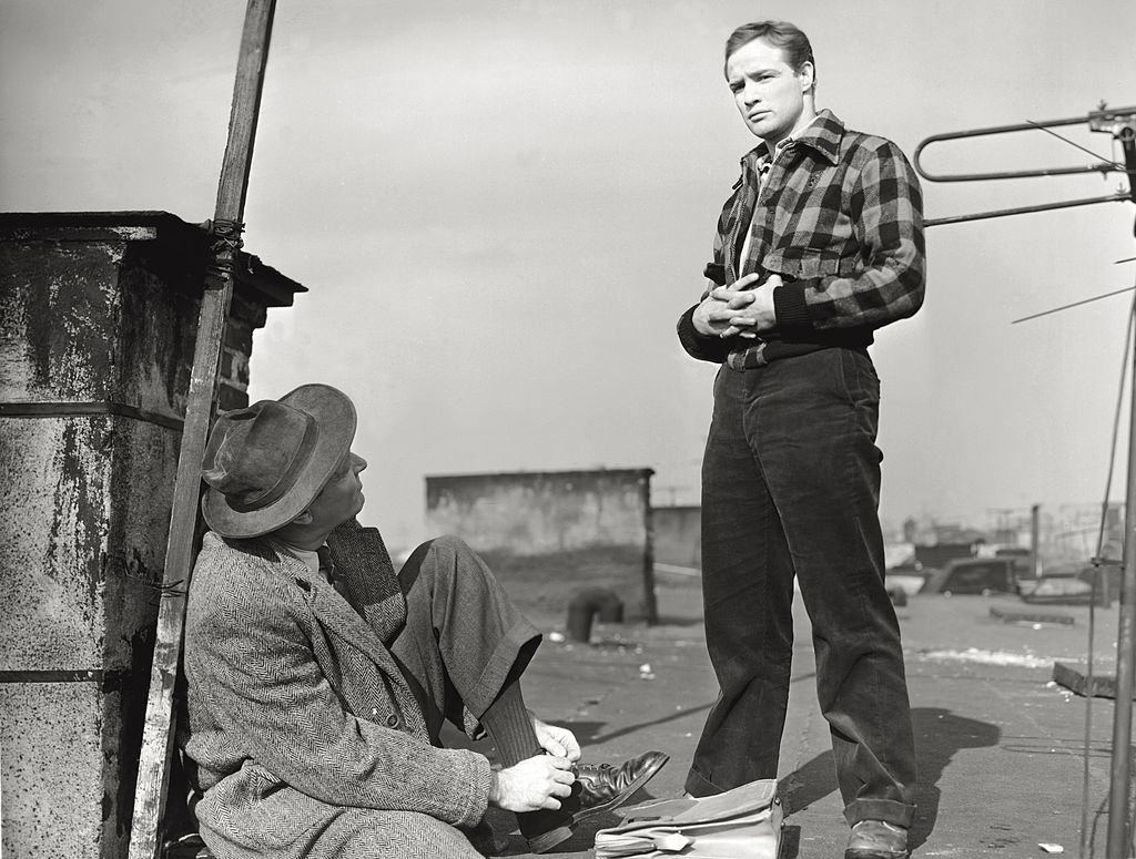 Marlon Brando with eif Erickson, 1954.