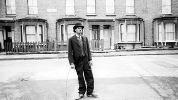 Michael Jackson dressed as Charlie Chaplin
