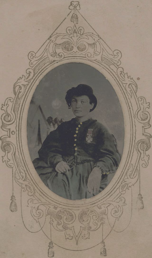 Annie Etheridge, Civil War nurse of 3rd Michigan Infantry Regiment, who served at battles including Bull Run, Williamsburg, Antietam, Fredricksburg, and Gettysburg.