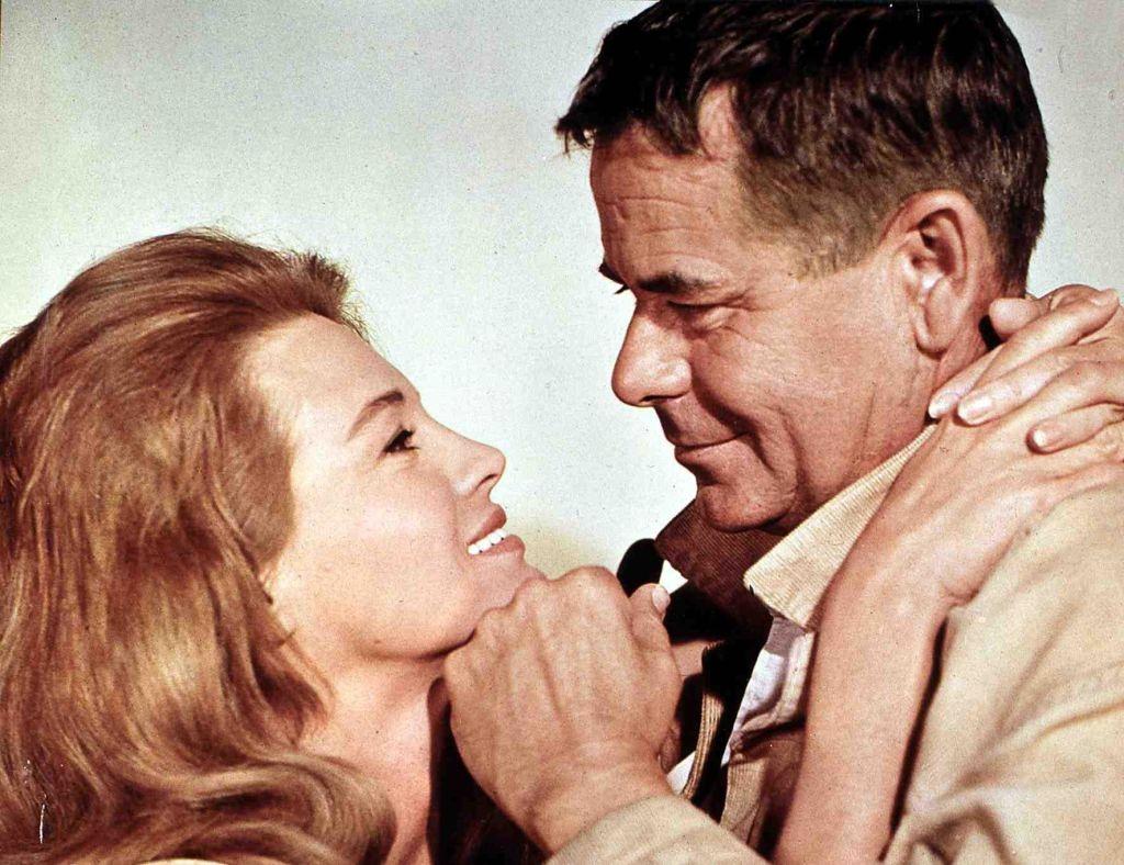 Angie Dickinson with Chad Everett in 'The Last Challenge', 1967.