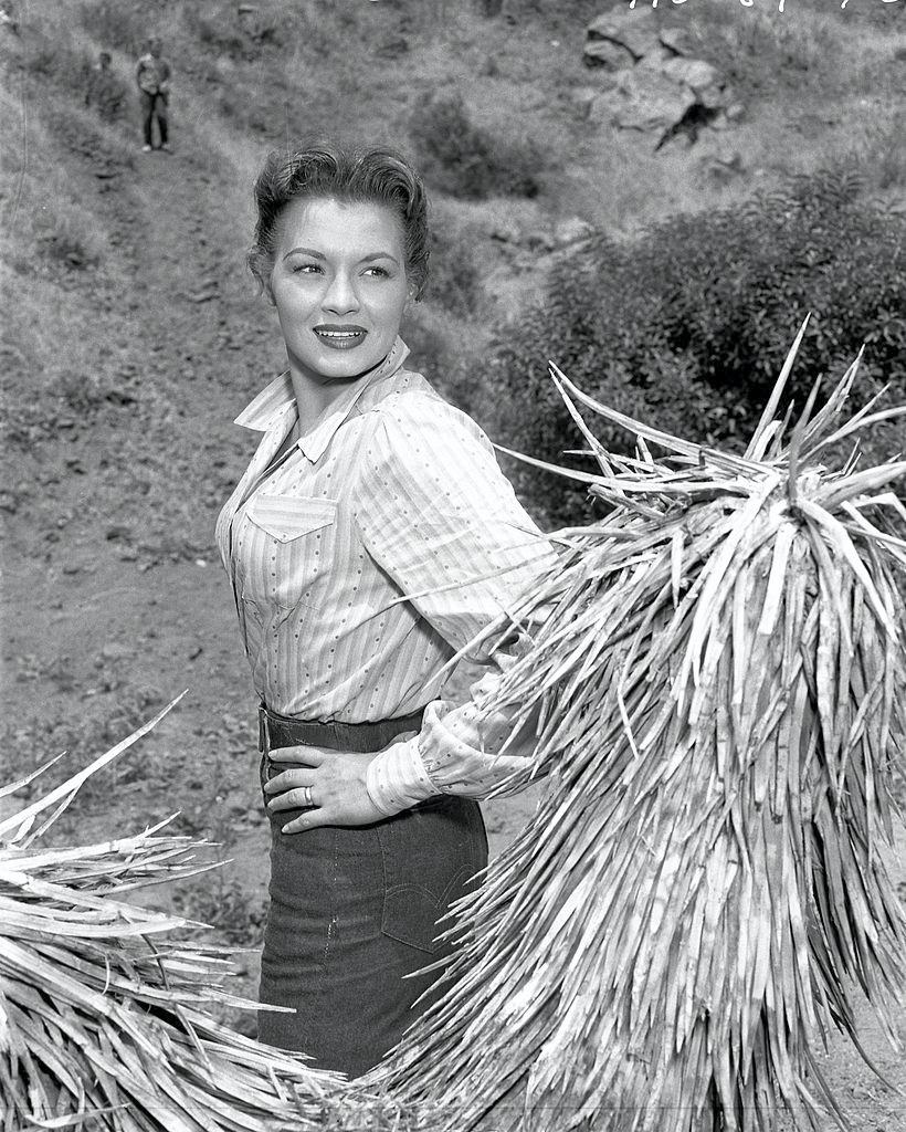 Angie Dickinson poses in character for the episode 'Moment of Vengeance', 1956.