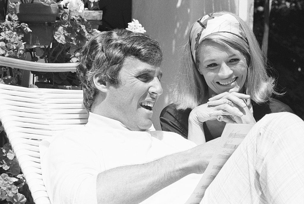 Angie Dickinson with her husband Burt Bacharac, 1960.