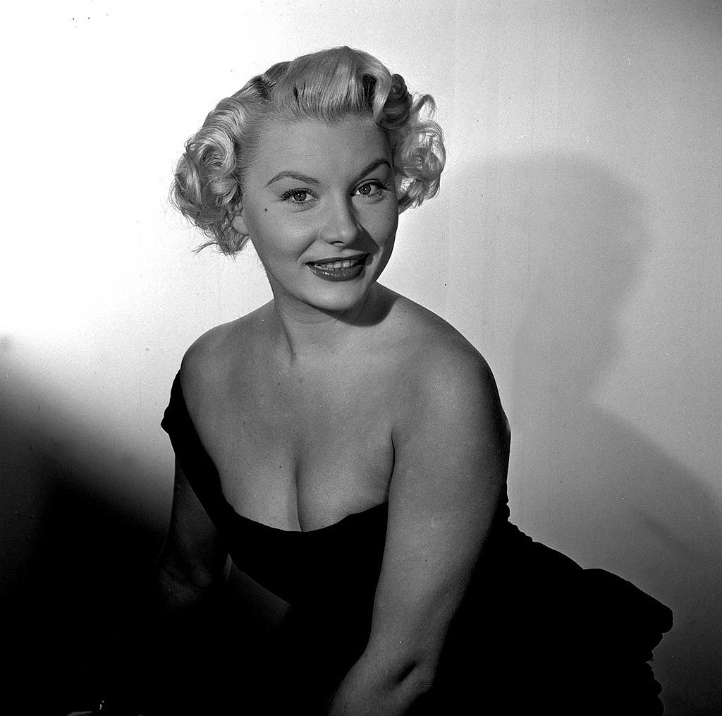 Barbara Payton during the filming of 'The 4-sided Triangle', 1952.