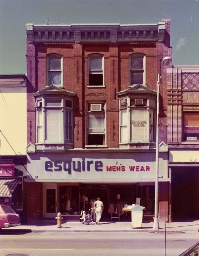 Esquire Men's Wear store at 258 Front Street, Belleville
