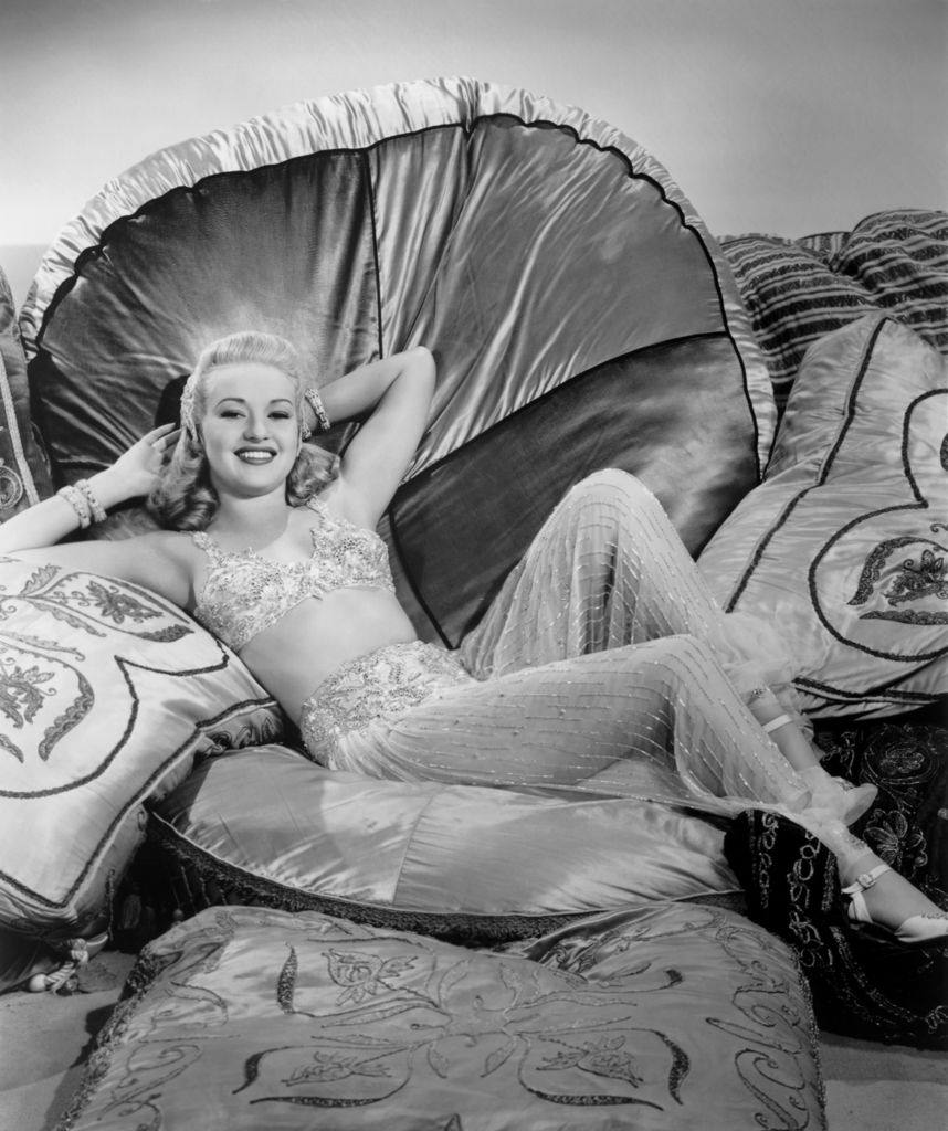 Betty Grable in a scene from the movie 'Tin Pan Alley', 1940.