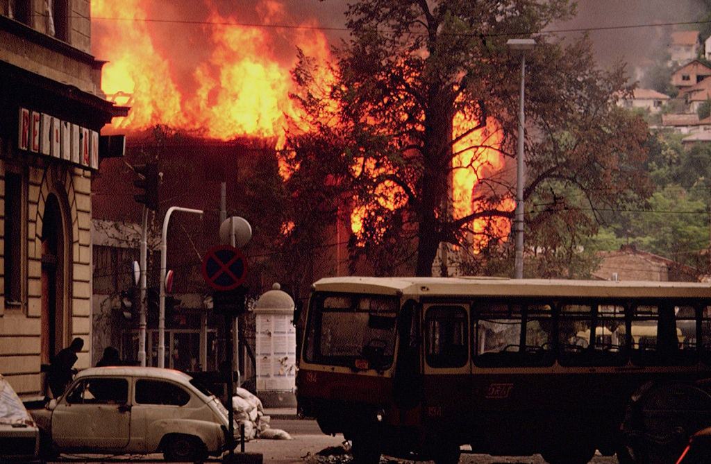 Civil war continuing in Bosnia.